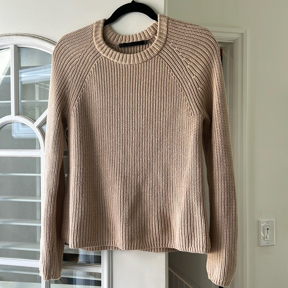 Jenni Kayne Cotton Fisherman Sweater - Oatmeal